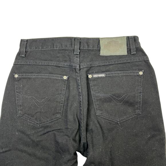 Harley Davidson VTG 90s High Waisted Tapered Mom Jeans Black Womens 10 - Picture 5 of 5